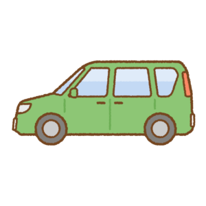ミニバンのフリーイラスト Clip art of minivan