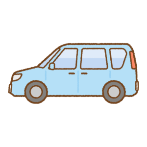 ミニバンのフリーイラスト Clip art of minivan