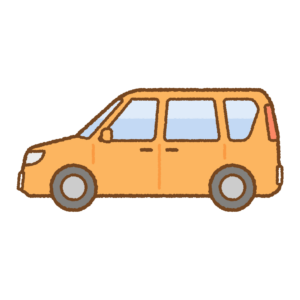 ミニバンのフリーイラスト Clip art of minivan