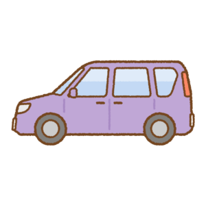 ミニバンのフリーイラスト Clip art of minivan