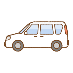 ミニバンのフリーイラスト Clip art of minivan