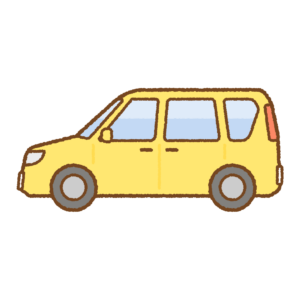 ミニバンのフリーイラスト Clip art of minivan