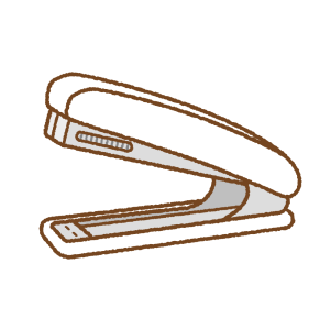 ホッチキスのフリーイラスト Clip art og stapler