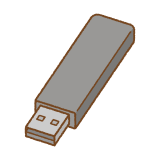 USBメモリのフリーイラスト Clip art of usb-flash-drive