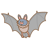 コウモリのフリーイラスト Clip art of bat