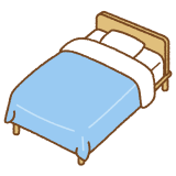 ベッドのフリーイラスト Clip art of bed
