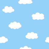 雲柄のパターンのフリーイラスト Clip art of cloud-pattern