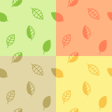 葉っぱ柄のパターン素材のイラスト