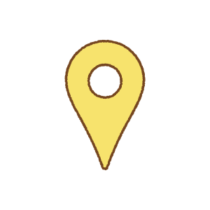 地図のピンのマークのフリーイラスト Clip art of map-pin