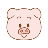 ブタの顔のフリーイラスト Clip art of pig face
