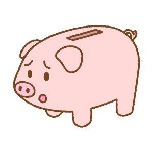 ブタの貯金箱のフリーイラスト Clip art of piggy-bank
