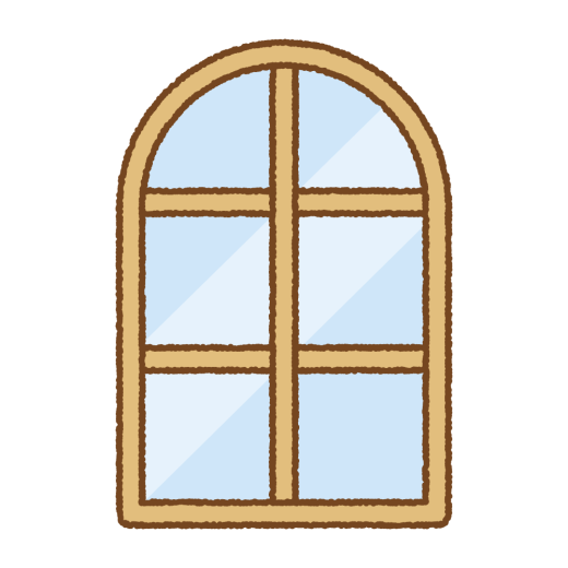 アーチ型の窓のイラスト