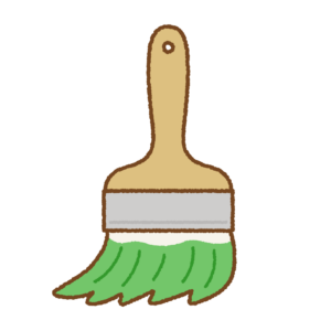 ペンキ刷毛のフリーイラスト Clip art of paint brushes