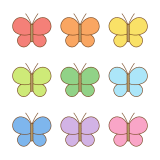チョウのフリーイラスト Clip art of butterfly