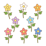 花のフリーイラスト Clip art of flower