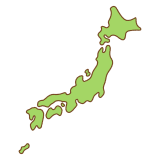 日本の地図のフリーイラスト Clip art of japan map