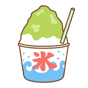 カキ氷のフリーイラスト Clip art of kakigoori