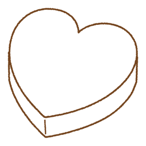 ホワイトデーカラーのハート型の箱のフリーイラスト Clip art of white-day heart-box