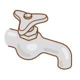 蛇口のフリーイラスト Clip art of faucet