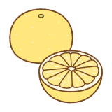 グレープフルーツのフリーイラスト Clip art of grapefruit