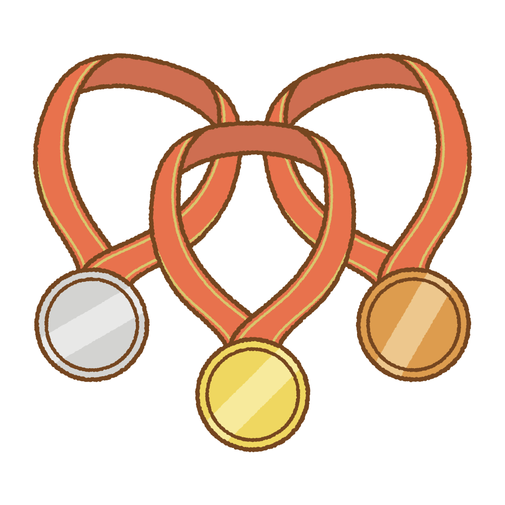 メダルのフリーイラスト Clip art of medal