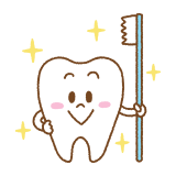 歯のキャラクターのフリーイラスト Clip art of tooth chara