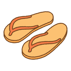 ビーチサンダルのフリーイラスト Clip art of beach-sandal