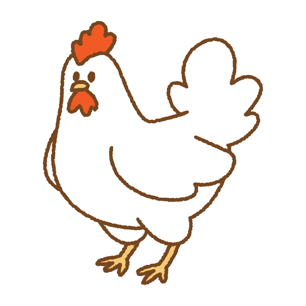 ニワトリのフリーイラスト Clip art of chicken
