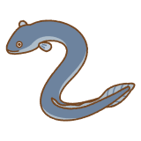 ウナギのフリーイラスト Clip art of eel