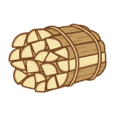 薪のフリーイラスト Clip art of firewood
