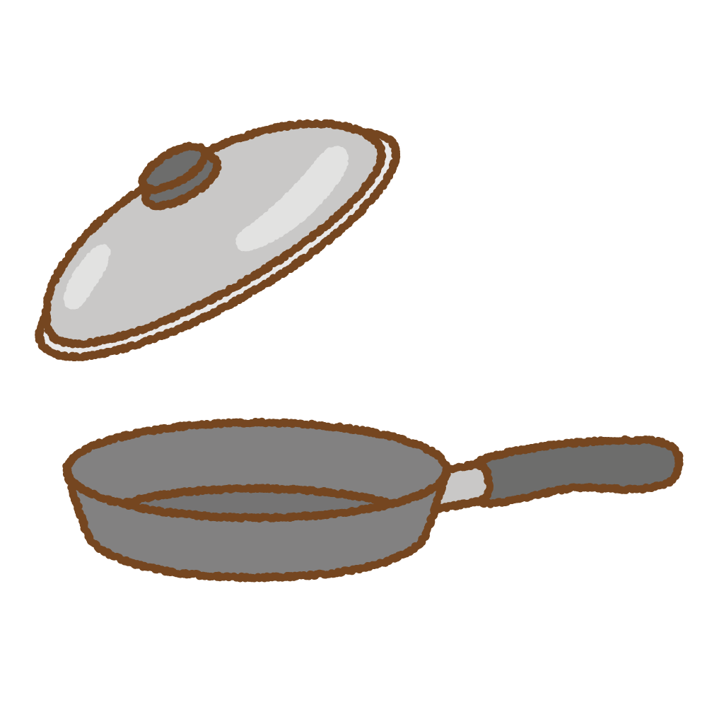 フライパンのフリーイラスト Clip art of frying-pan