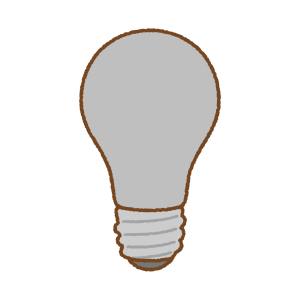 電球のフリーイラスト Clip art of light-bulb