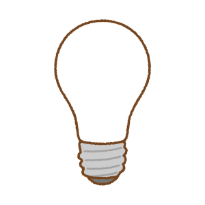電球のフリーイラスト Clip art of light-bulb