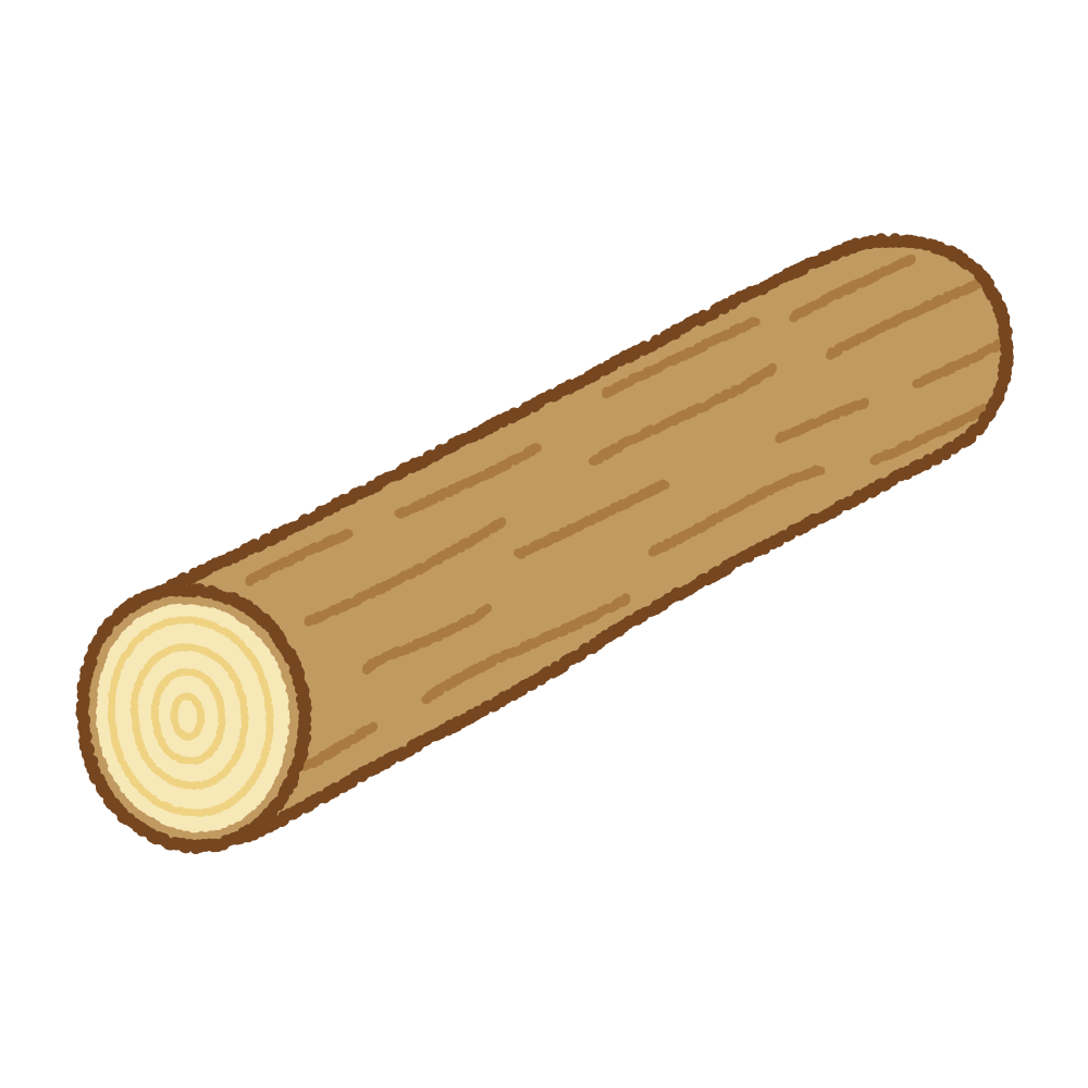 丸太のフリーイラスト Clip art of log
