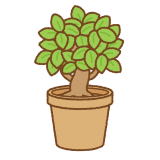 鉢植えのフリーイラスト Clip art of potted-plant