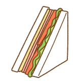 サンドイッチのフリーイラスト Clip art of sandwich