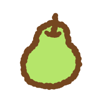 洋梨のフリーイラスト Clip art of pear