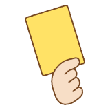 イエローカードのフリーイラスト Clip art of yellow-card
