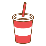 カップドリンクのフリーイラスト Clip art of cup-drink