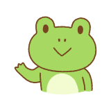 案内するカエルのフリーイラスト Clip art of frog-guide