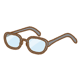 メガネのフリーイラスト Clip art of glasses