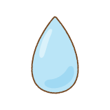 水滴のフリーイラスト Clip art of water-drop
