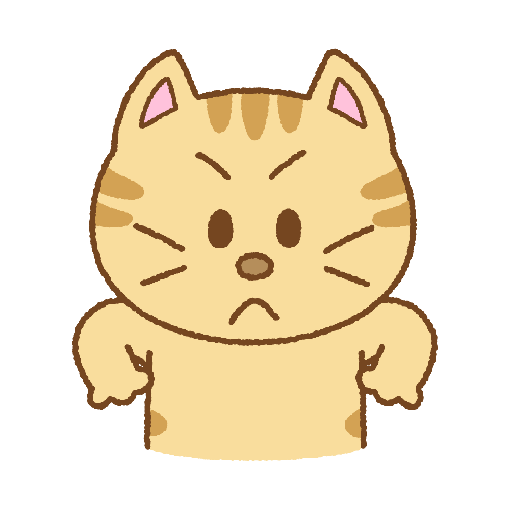 怒るネコのフリーイラスト Clip art of angry cat