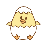 ヒヨコのフリーイラスト Clip art of chick-egg