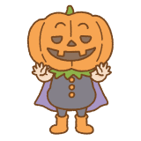 パンプキンマンのフリーイラスト Clip art of pumpkin-man