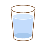 水のフリーイラスト Clip art of glass of water
