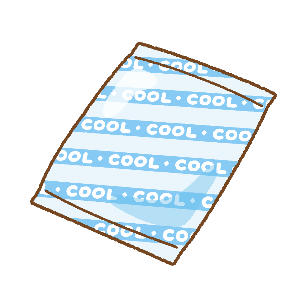 保冷剤のフリーイラスト Clip art of ice-pack