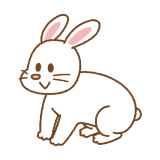 ウサギのフリーイラスト Clip art of rabbit