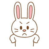 怒るウサギのフリーイラスト Clip art of rabbit-angry