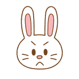 ウサギの顔のフリーイラスト Clip art of rabbit-face